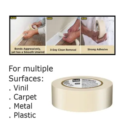 Masking Tape BEIGE 2" x 60.1 yd Contractor Grade  3M