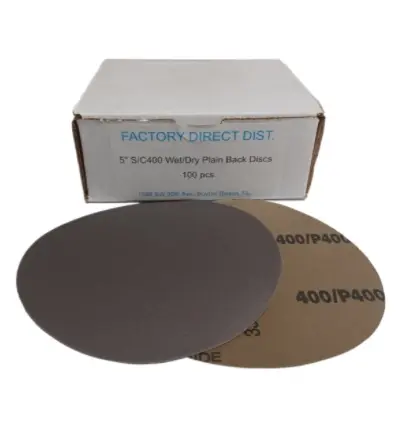 PLAIN BACK 5"/400 WET/DRY Box(100pcs) Sandpaper