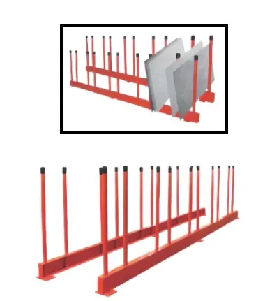 RACKS For Remnant Slabs 27/3008mm (Black rubber cap) ABACO