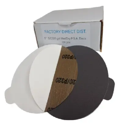 Sandpaper 5"/320 WET/DRY Self Adhesive Box(100pcs)