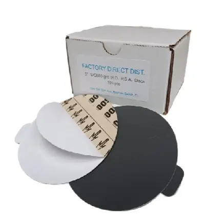Sandpaper 5"/600 H.D DRY Self Adhesive Box(100pcs)