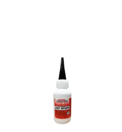 Sat. Hot Stuff 2oz RED Thin CA Glue