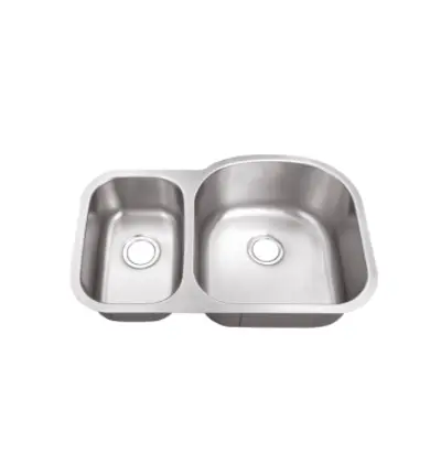 Undermount 30/70 Sink 18G 31.1/2"x20.1/2"x 7" & 9" Depth