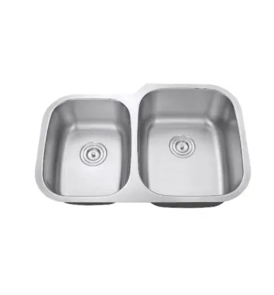 Undermount 40/60 Sink 18G 31.1/2"x20.1/2"x 7" & 9" Depth