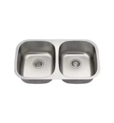Undermount 50/50 Sink 18G 32.3/8"x18.1/4"x 9 Depth