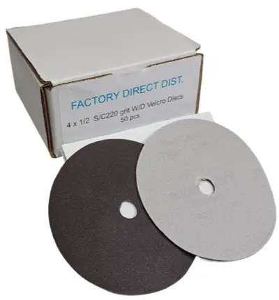 VELCRO 4"/220 WET/DRY Box(50pcs) Sandpaper