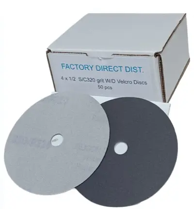 VELCRO 4"/320 WET/DRY Box(50pcs) Sandpaper