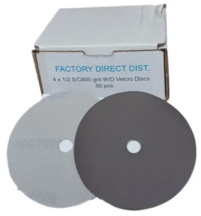 VELCRO 4"/600 WET/DRY Box(50pcs) Sandpaper