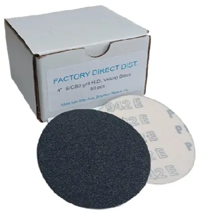 VELCRO 4"/80 H.D DRY Box(50pcs) Sandpaper