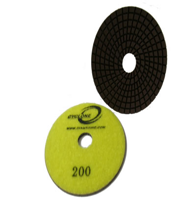 Spiral 4"/200 WET Polishing Pad CYCLONE
