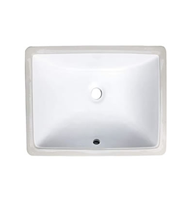 Ceramic WHITE Small Square Sink 16"x11"