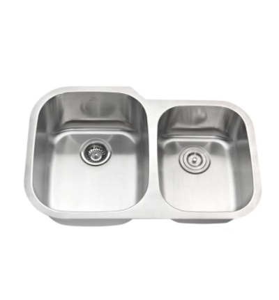Undermount 60/40 Sink 18G 32.3/8"x20.5/8"x 9" & 7" Depth
