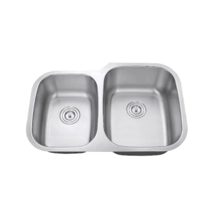 Undermount 40/60 Sink 18G 31.1/2"x20.1/2"x 7" & 9" Depth