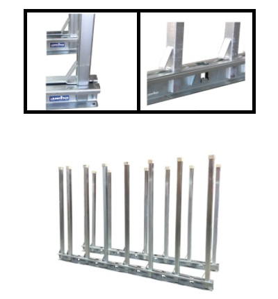 Rack for Slabs Set(2pcs) GALVANIZED with 16 Poles WEHA