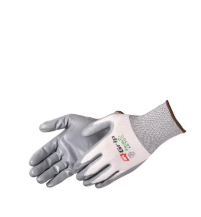 Gloves NYLON (L) W/Gray Nitrile by units 