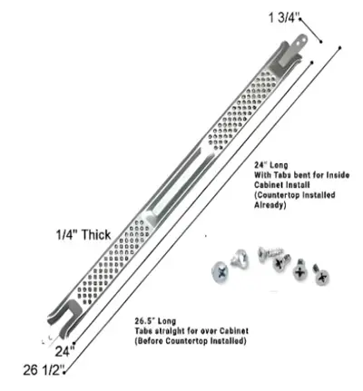[DWB1101] Dishwasher Bracket 24" LARGE E-Z By Units