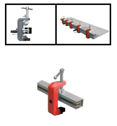 [LC30] Lamination Clamp 1 feet (include 1 bar 1 clamp)   ABACO