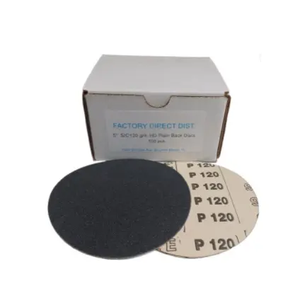 [SANDPHD5120] PLAIN BACK 5"/120 H.D DRY Box(100pcs) Sandpaper