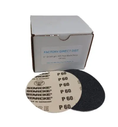 [SANDPHD5060] PLAIN BACK 5"/60 H.D DRY Box(100pcs) Sandpaper