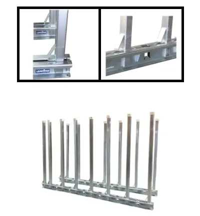 [137328] Rack for Slabs Set(2pcs) GALVANIZED with 16 Poles WEHA