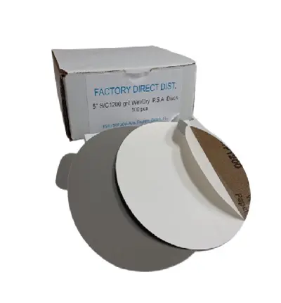 [SANDPSA51200] Sandpaper 5"/1200 WET/DRY Self Adhesive Box(100pcs)